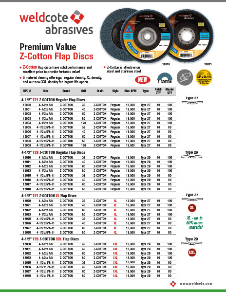 Z-Cotton Flap Discs 